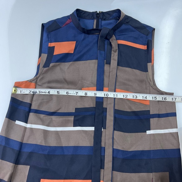 Theory Nitee Printed 100% Silk Sleeveless Tunic Top N263-39 - Picture 7 of 8